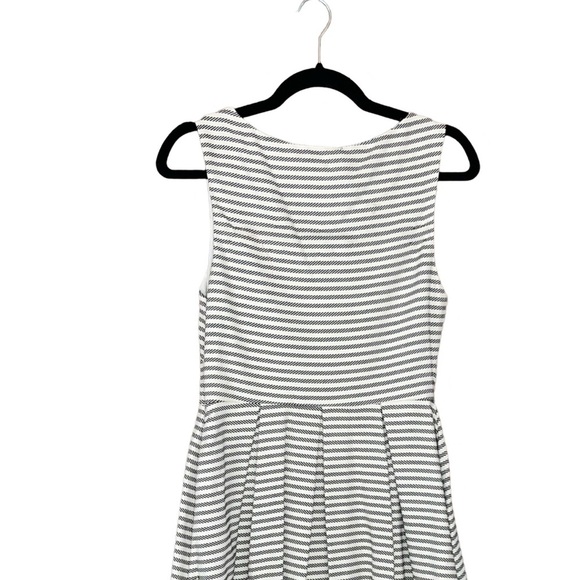 NWT Anthropologie x Eva Franco Alma Fit & Flare Dress Ecru Brown Stripe 6 - Picture 6 of 16